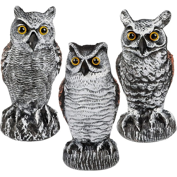 Fake Horned Owl Bird Scarecrow Decoy Deterrents Outdoor Nature Pest Repellent Fake Horned Owl Bird Scarecrow Decoy Deterrents Outdoor Nature Pest Repellent